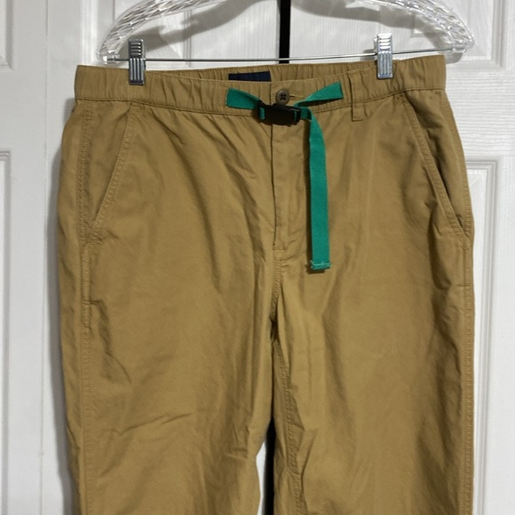 J.CREW Men's cotton tan khaki Brown Belted chino size Medium - Picture 4 of 12